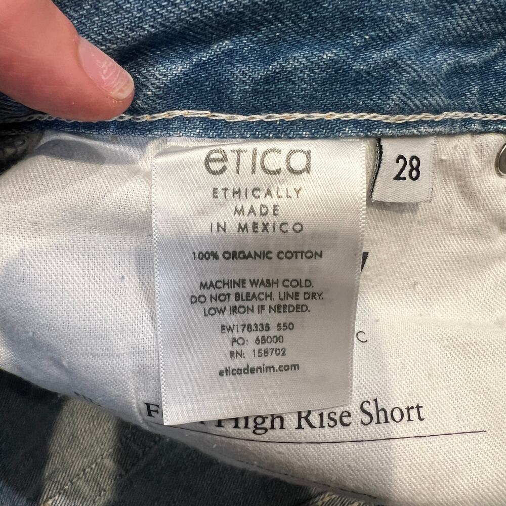 ETICA Women's Fern High Rise Short Size 28 In Rip Current - Picture 10 of 14